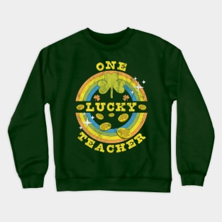 One Lucky Teacher St Patrick's Day Crewneck Sweatshirt